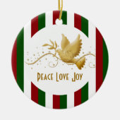 Dove of peace Kerstmis Keramisch Ornament (Voorkant)