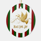 Dove of peace Kerstmis Keramisch Ornament (Links)