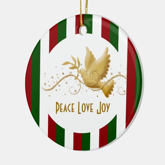 Dove of peace Kerstmis Keramisch Ornament (Links)