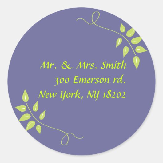 Dove of Peace Leaf Bruiloft Antwoord Sticker Seal (Voorkant)