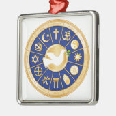 Dove of Peace Metalen Ornament (Links)