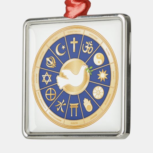 Dove of Peace Metalen Ornament (Links)