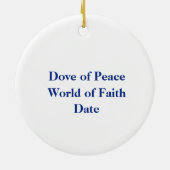 Dove of Peace Ornament (Achterkant)