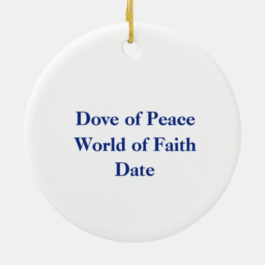 Dove of Peace Ornament (Achterkant)