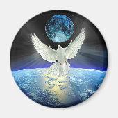 Dove of Peace over Earth from Space Magneet (Voorkant)