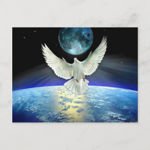 Dove of Peace over Planet Earth Briefkaart
