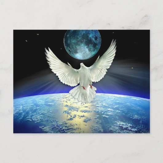 Dove of Peace over Planet Earth Briefkaart (Voorkant)