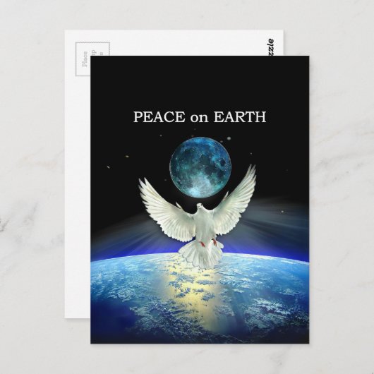 Dove of Peace over Planet Earth Briefkaart (Voorkant / Achterkant)