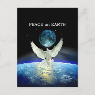 Dove of Peace over Planet Earth Briefkaart