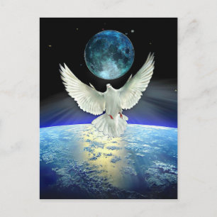 Dove of Peace over Planet Earth Briefkaart