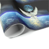 Dove of Peace over Planet Earth Cadeaupapier (Rol Hoek)