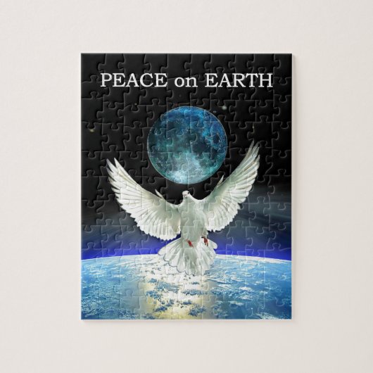 Dove of Peace over Planet Earth Legpuzzel (Verticaal)