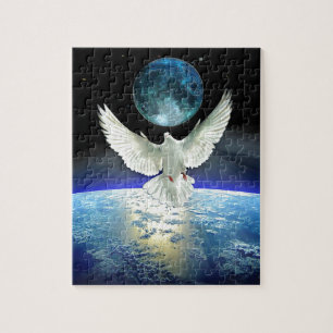 Dove of Peace over Planet Earth Legpuzzel
