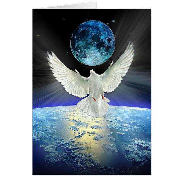 Dove of Peace over Planet Earth Sunrise (Voorkant)