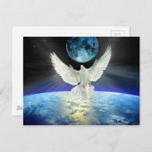 Dove of Peace over Planet Earth Sunrise Briefkaart (Voorkant / Achterkant)