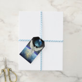 Dove of Peace over Planet Earth Sunrise Cadeaulabel (Met Touw)