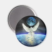 Dove of Peace over Planet Earth Sunrise Magneet (Voorkant / Achterkant)