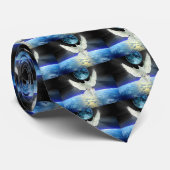 Dove of Peace over Planet Earth Sunrise Stropdas (Opgerold)