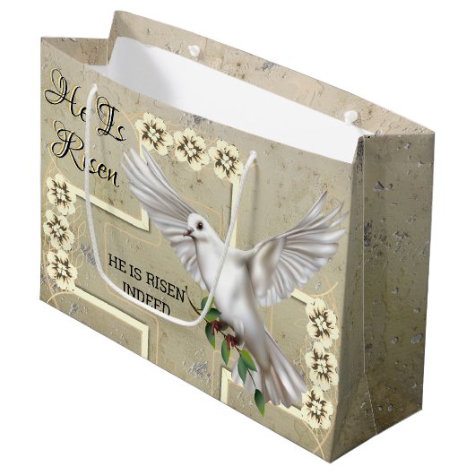 Dove of Peace Pasen Groot Cadeauzakje (Voorkant Gekanteld)