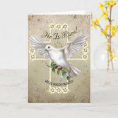 Dove of Peace Pasen Kaart (Gele Bloem)