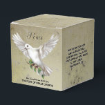 Dove of Peace Personalized Scripture Verse Bedankdoosjes<br><div class="desc">White Dove with Olive Branch.</div>