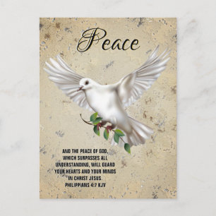 Dove of Peace Personalized Scripture Verse Briefkaart