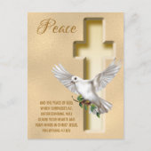 Dove of Peace Personalized Scripture Verse Briefkaart (Voorkant)