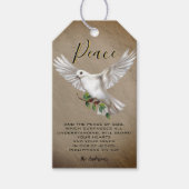 Dove of Peace Personalized Scripture Verse Cadeaulabel (Voorkant)