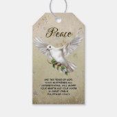 Dove of Peace Personalized Scripture Verse Cadeaulabel (Voorkant)