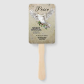 Dove of Peace Personalized Scripture Verse Church Handwaaier (Achterkant)