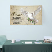 Dove of Peace Personalized Scripture Verse Church Spandoek (Beurs)