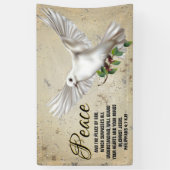 Dove of Peace Personalized Scripture Verse Church Spandoek (Verticaal)