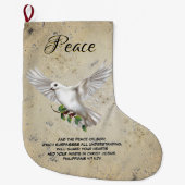 Dove of Peace Personalized Scripture Verse Grote Kerstsok (Voorkant)