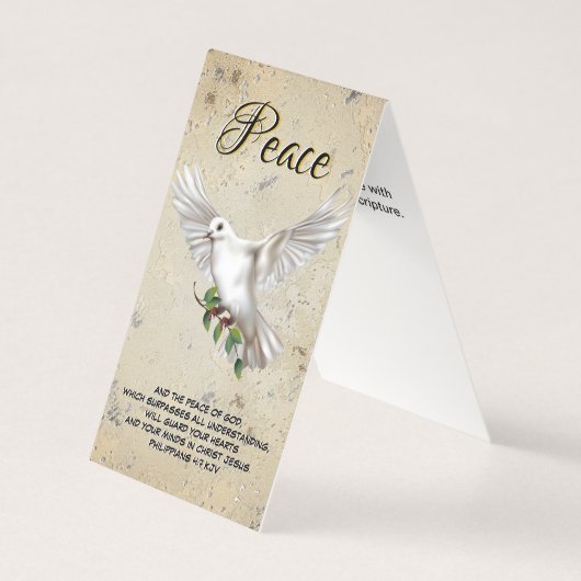 Dove of Peace Personalized Scripture Verse Kaart (Voorkant)