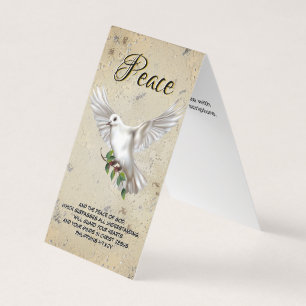 Dove of Peace Personalized Scripture Verse Kaart