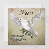 Dove of Peace Personalized Scripture Verse Kaart (Voorkant)