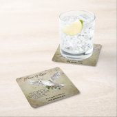 Dove of Peace Personalized Scripture Verse Kartonnen Onderzetters (Insitu)