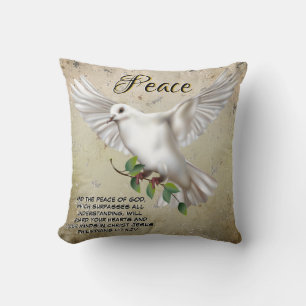 Dove of Peace Personalized Scripture Verse Kussen