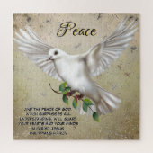 Dove of Peace Personalized Scripture Verse Legpuzzel (Verticaal)