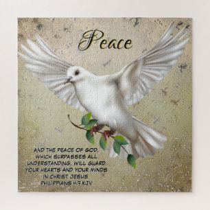 Dove of Peace Personalized Scripture Verse Legpuzzel