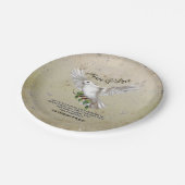Dove of Peace Personalized Scripture Verse Papieren Bordje (Gekanteld)