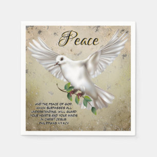 Dove of Peace Personalized Scripture Verse Servet