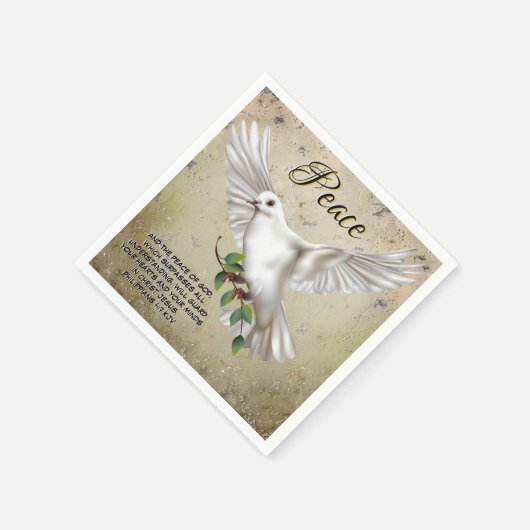 Dove of Peace Personalized Scripture Verse Servet (Hoek)
