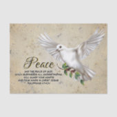 Dove of Peace Personalized Scripture Verse Tissuepapier (Voorkant)
