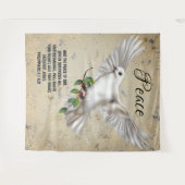 Dove of Peace Personalized Scripture Verse Wandkleed (Voorkant (horizontaal))
