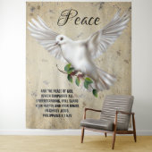 Dove of Peace Personalized Scripture Verse Wandkleed (In situ)