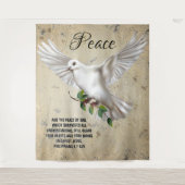 Dove of Peace Personalized Scripture Verse Wandkleed (Voorkant)