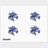 Dove of Peace Rechthoekige Sticker (Vel)