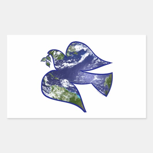 Dove of Peace Rechthoekige Sticker (Voorkant)
