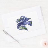 Dove of Peace Rechthoekige Sticker (Envelop)